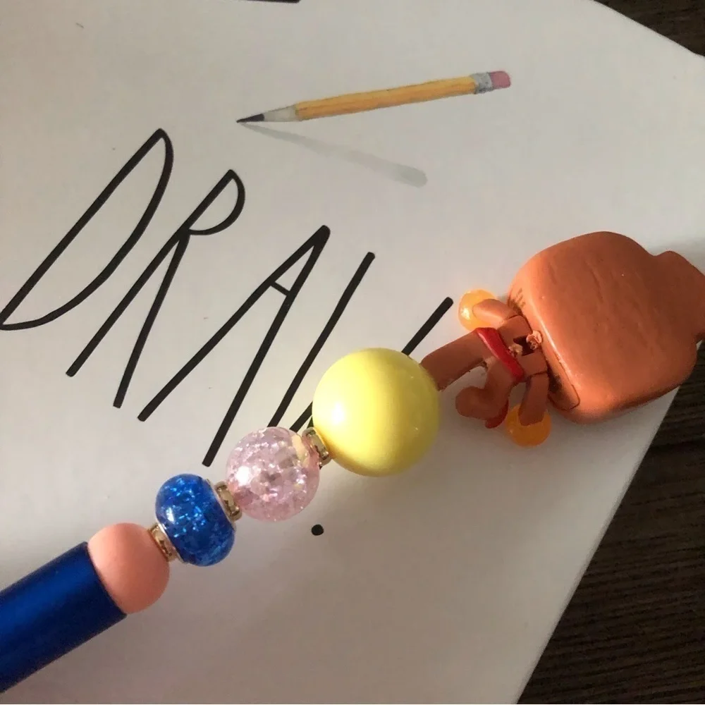 Marvel Gingerbread man handmade beaded pen: Ms. Marvel